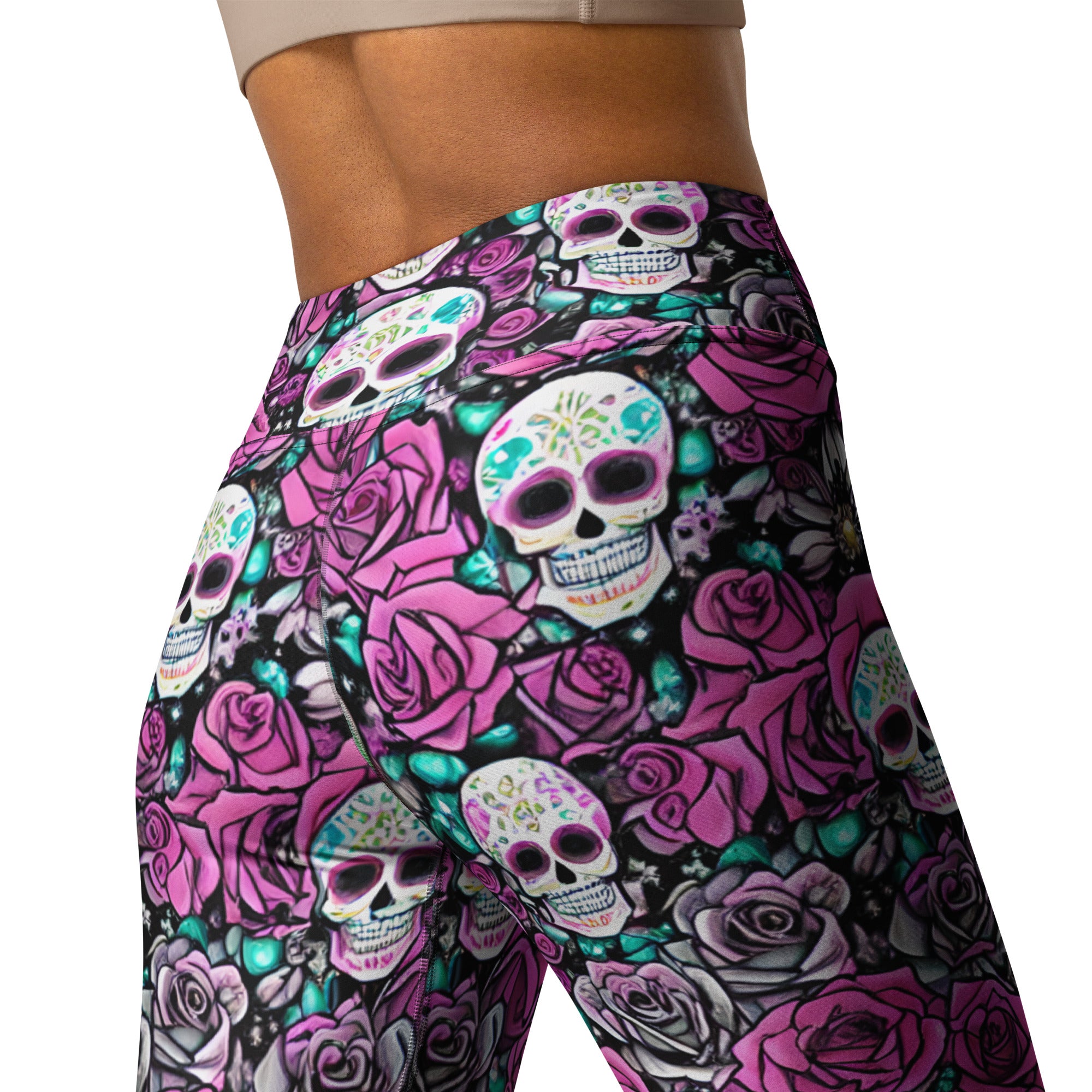 Sugar Skulls Yoga Leggings